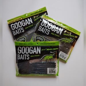 Googan Baits Mondo Worms 7.25" Pure Passion - Lot of 3